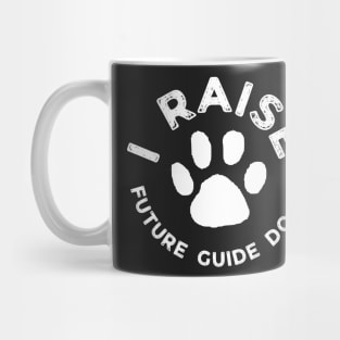 I Raise Future Guide Dogs - Guide Dog For The Blind - Dog Training - Working Dog - White Design for Dark Background - Circle Paw Mug